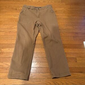 Duluth Trading Flex Fire Hose Pants Men's 38x32 Brown Carpenter Canvas Pants
